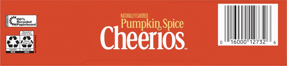 slide 4 of 13, Cheerios Pumpkin Spice Cheerios, Gluten Free Breakfast Cereal, 10.8 OZ, 10.8 oz