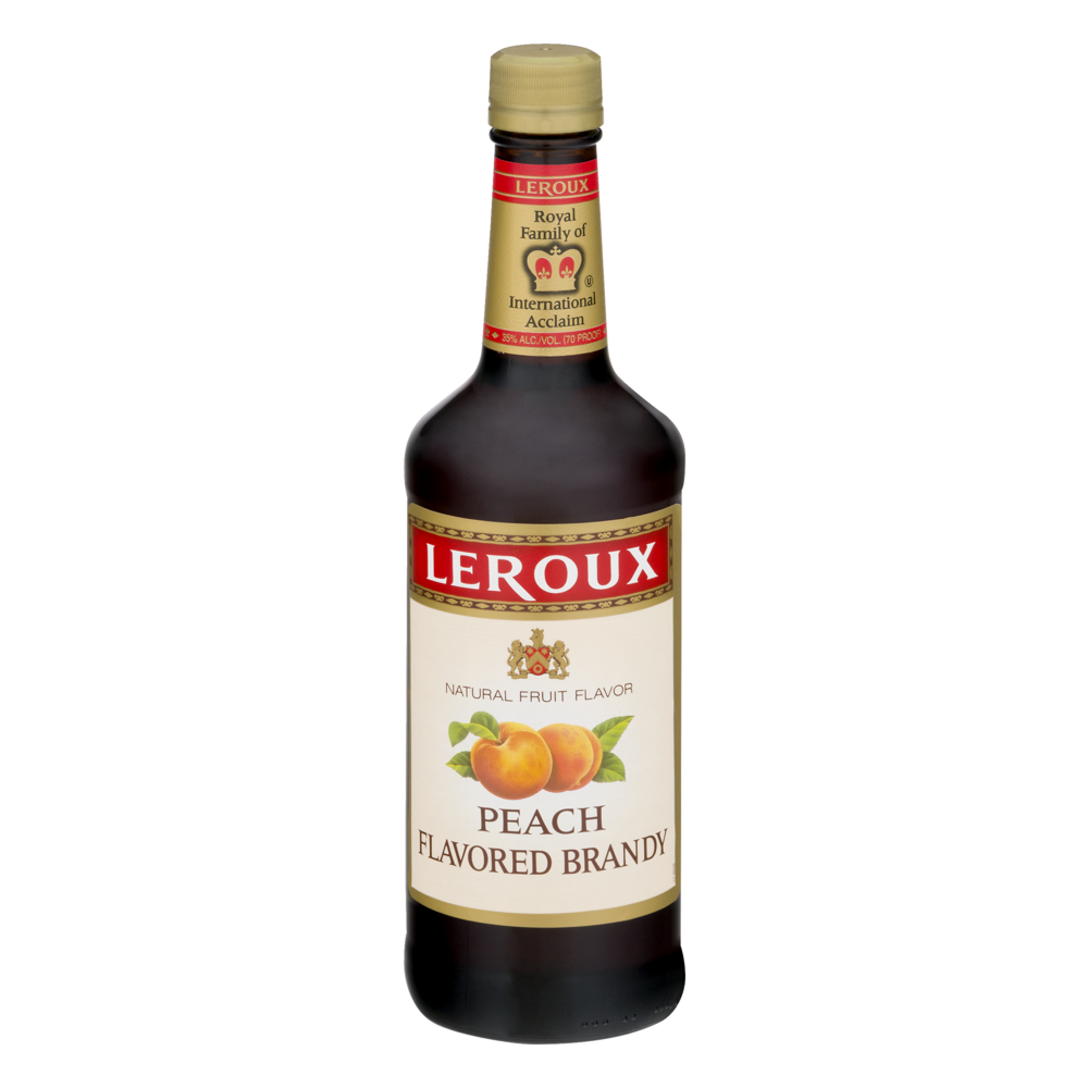 slide 1 of 1, Leroux Peach Flavored Brandy, 750 ml