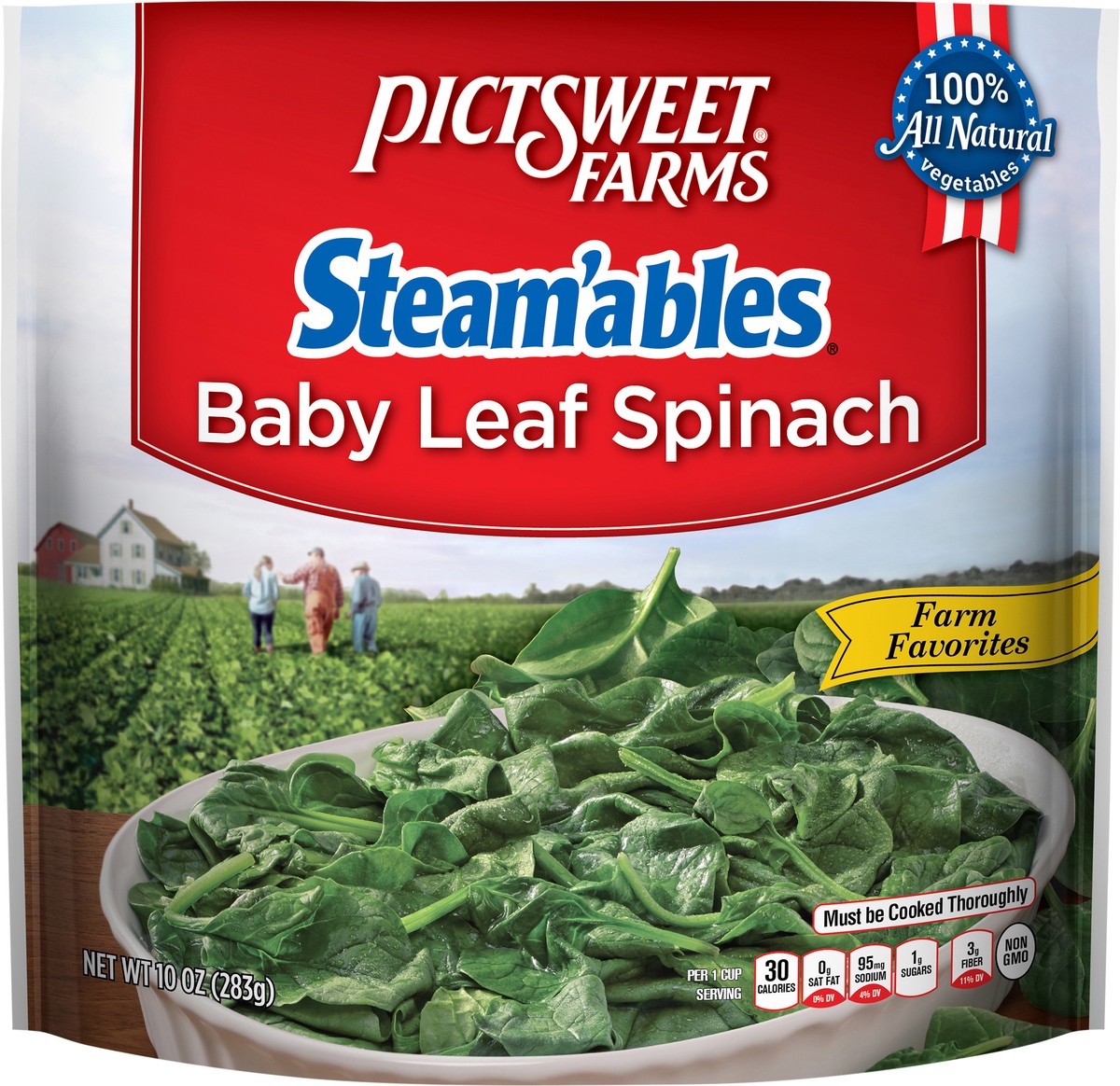 slide 2 of 3, PictSweet Baby Leaf Spinach, 10 oz