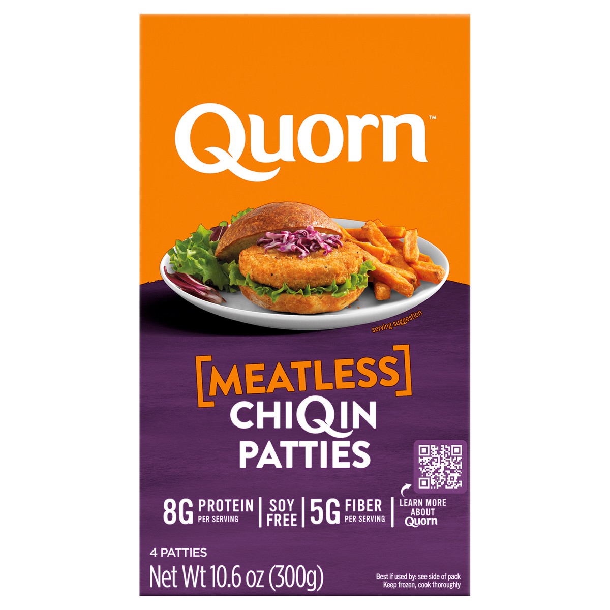 slide 1 of 5, Quorn Meatless ChiQin Patties, 4 ct