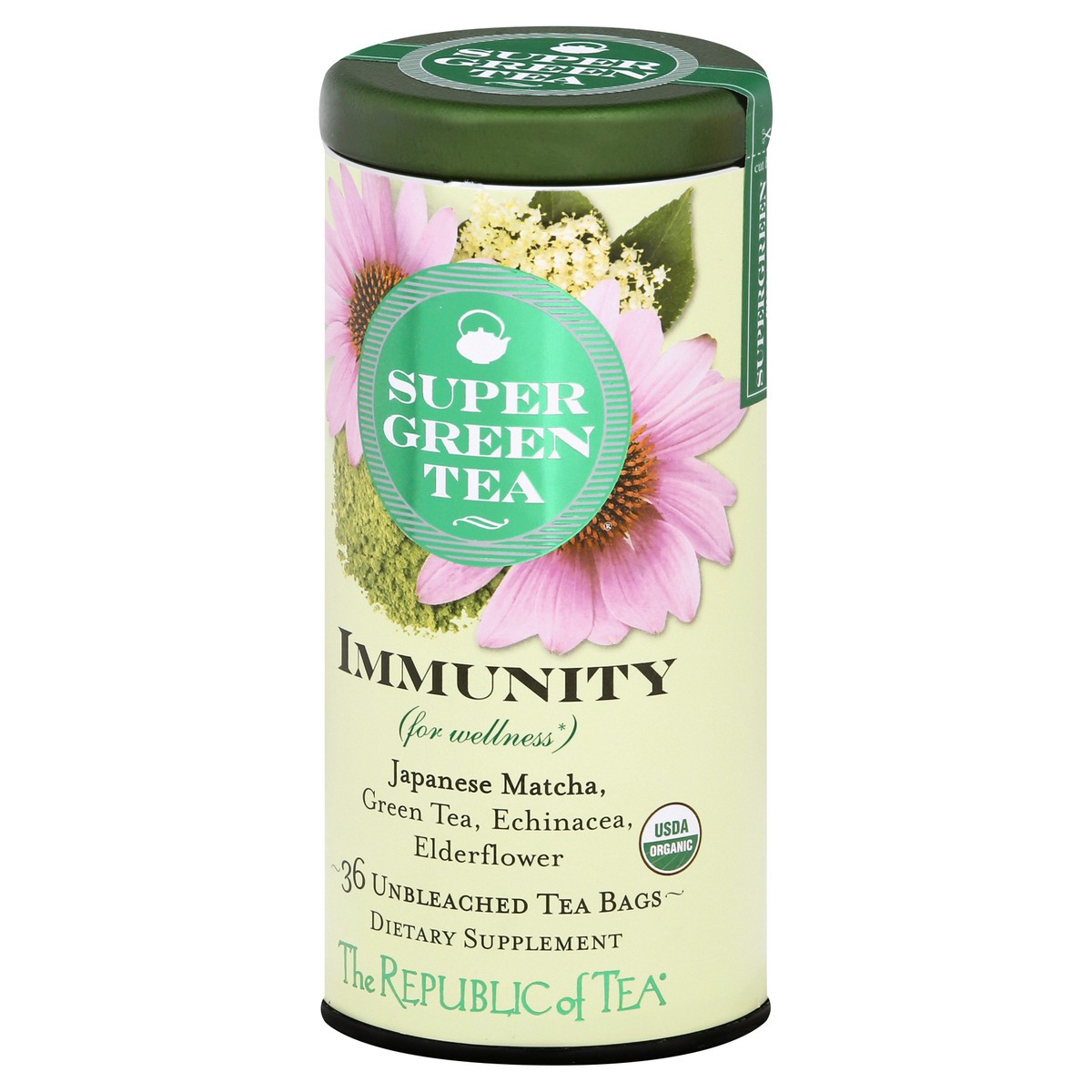 slide 8 of 9, The Republic of Tea Tea Bags Immunity Super Green Tea - 36 ct, 36 ct