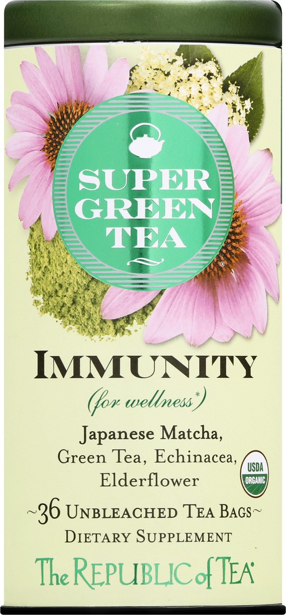 slide 1 of 9, The Republic of Tea Tea Bags Immunity Super Green Tea - 36 ct, 36 ct