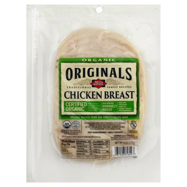 slide 1 of 1, Dietz & Watson Originals Chicken Breast, Organic, 6 oz