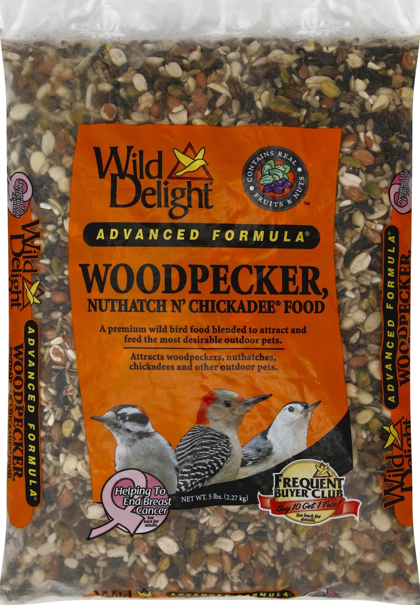 slide 4 of 5, Wild Delight Advanced Formula Woodpecker Nuthatch N' Chickadee Wild BIrd Food 5 lb, 5 lb