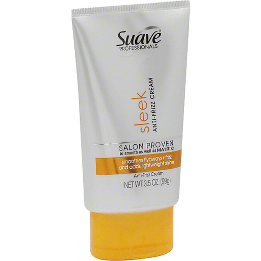 slide 1 of 1, Suave Professionals Anti-Frizz Cream, Sleek, 3.5 oz