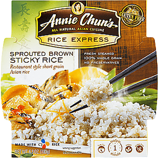 slide 2 of 8, Annie Chun's Rice Express Sprouted Brown Sticky Rice, 6.3 oz