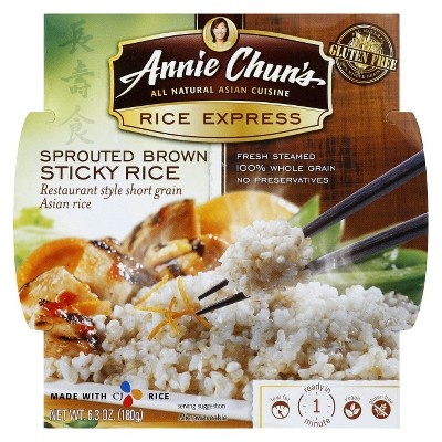 slide 1 of 8, Annie Chun's Rice Express Sprouted Brown Sticky Rice, 6.3 oz