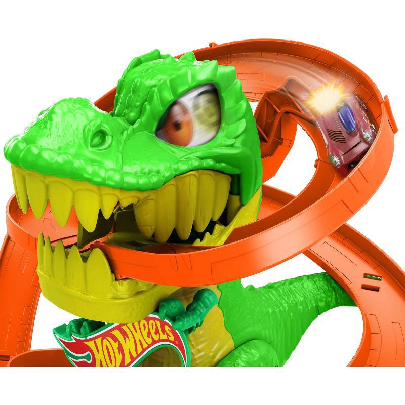 slide 2 of 6, Hot Wheels Jurassic World T-Rex vs Fire Station Playset, 1 ct