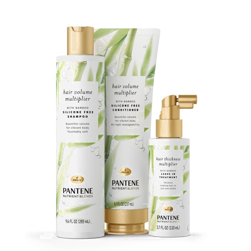 slide 33 of 85, Pantene Nutrient Blends Hair Volume Multiplier Silicone Free Bamboo Conditioner for Fine, Thin Hair, 8.0 fl oz, 8 fl oz