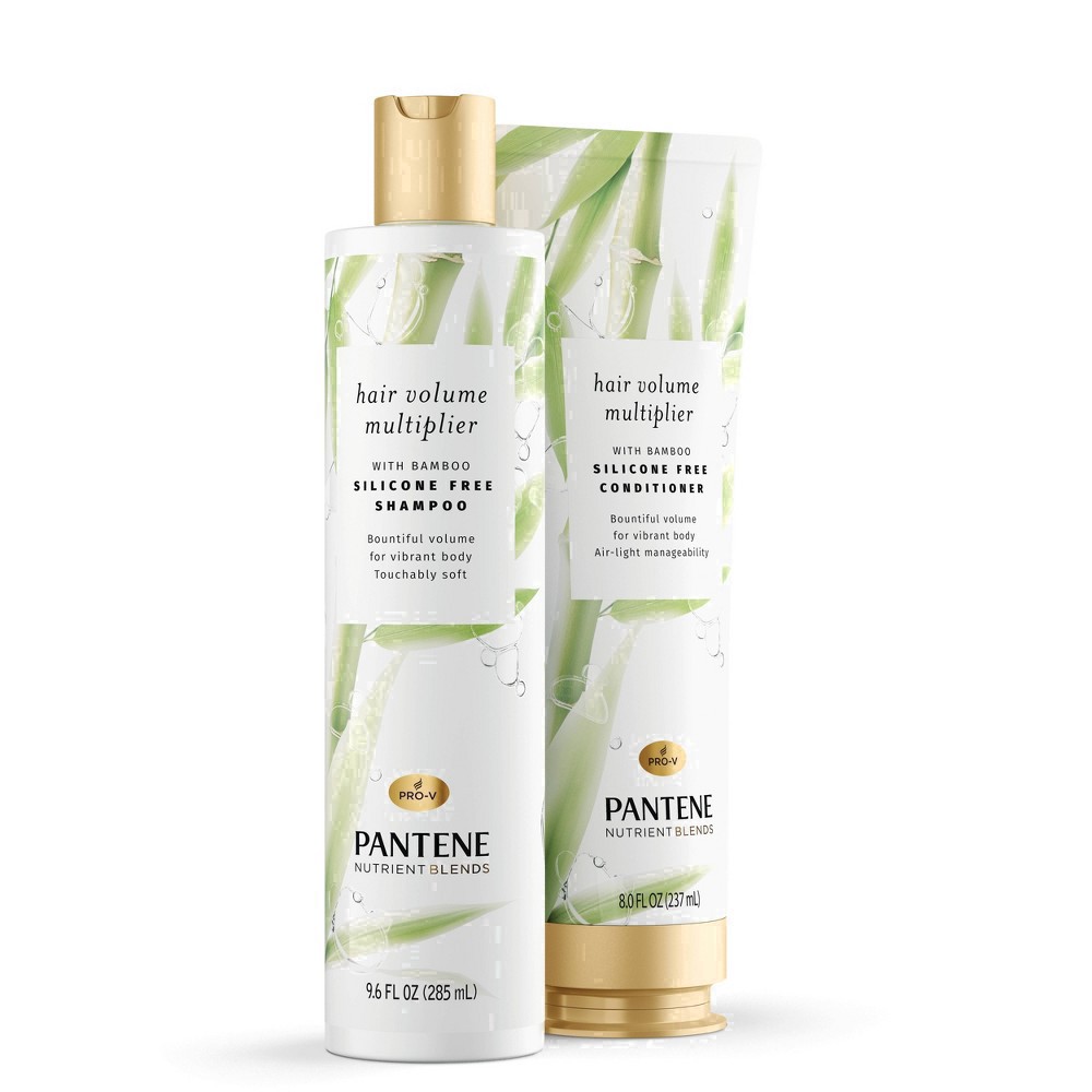slide 34 of 85, Pantene Nutrient Blends Hair Volume Multiplier Silicone Free Bamboo Conditioner for Fine, Thin Hair, 8.0 fl oz, 8 fl oz