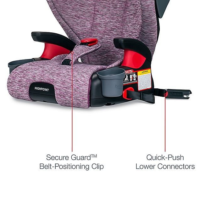 slide 6 of 7, Britax Highpoint 2-Stage Belt-Positioning Booster Car Seat - Mulberry, 1 ct