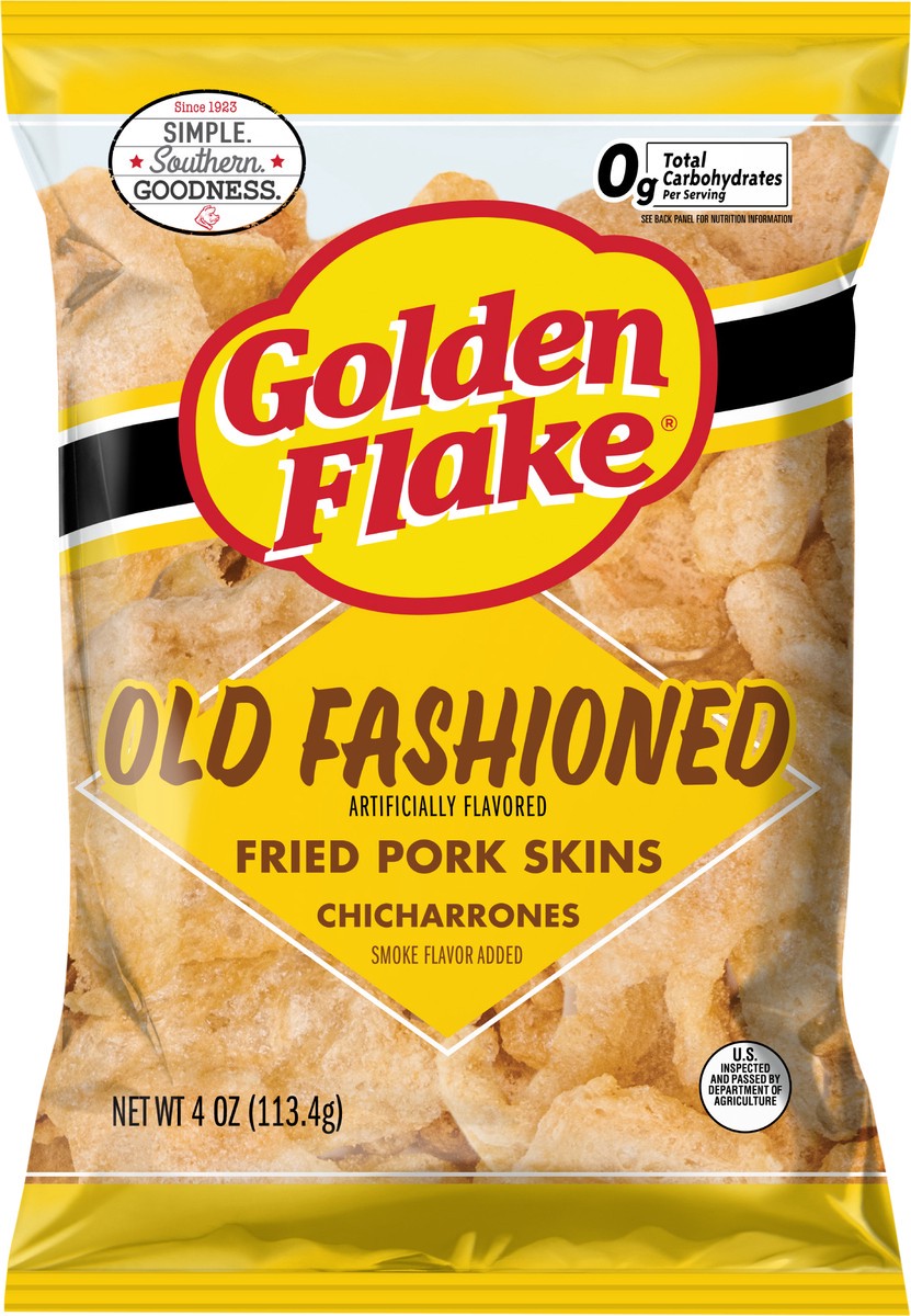 slide 5 of 11, Golden Flake 4 oz Golden Flake Old Fashioned Pork Skin, 4 oz