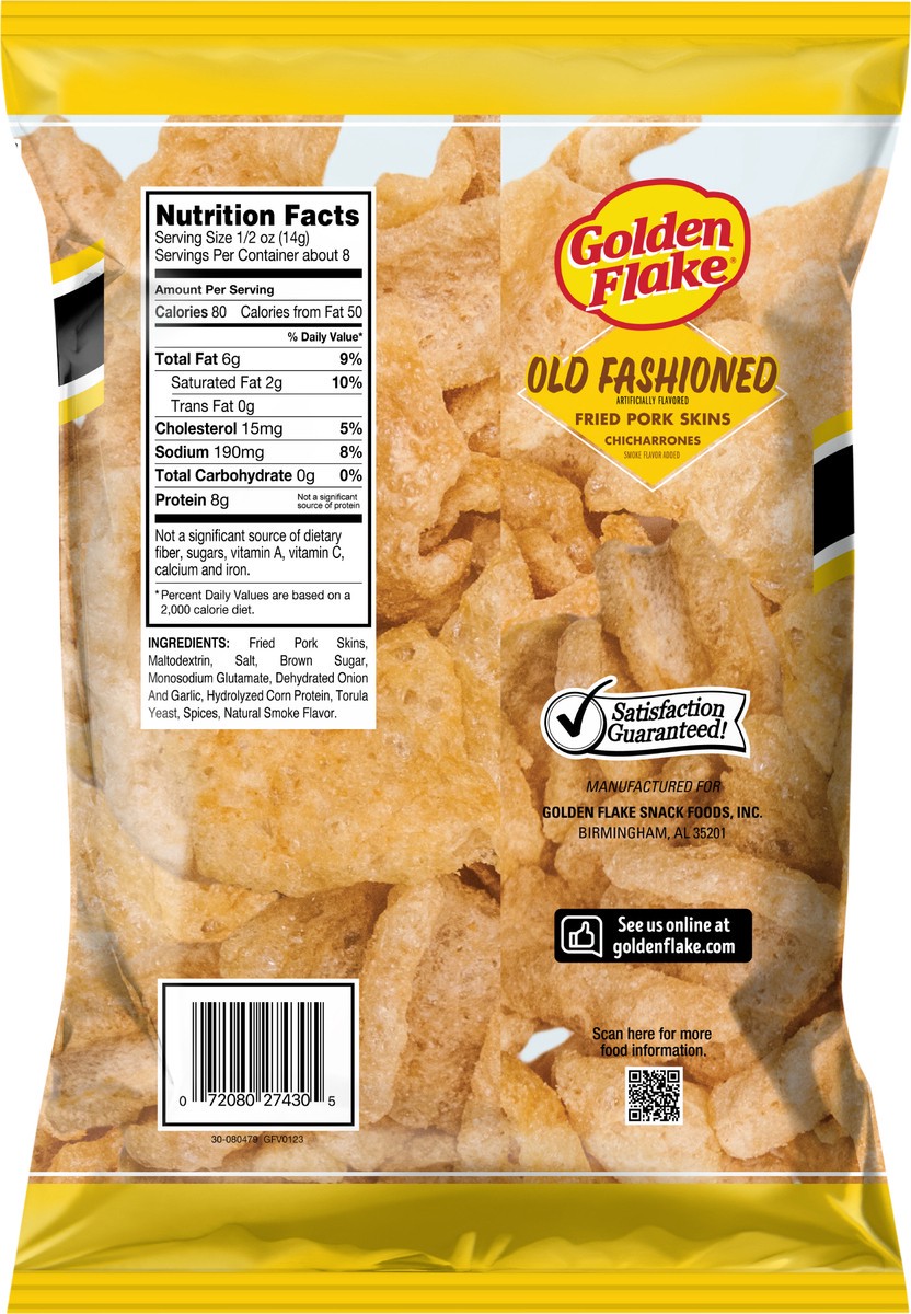 slide 2 of 11, Golden Flake 4 oz Golden Flake Old Fashioned Pork Skin, 4 oz