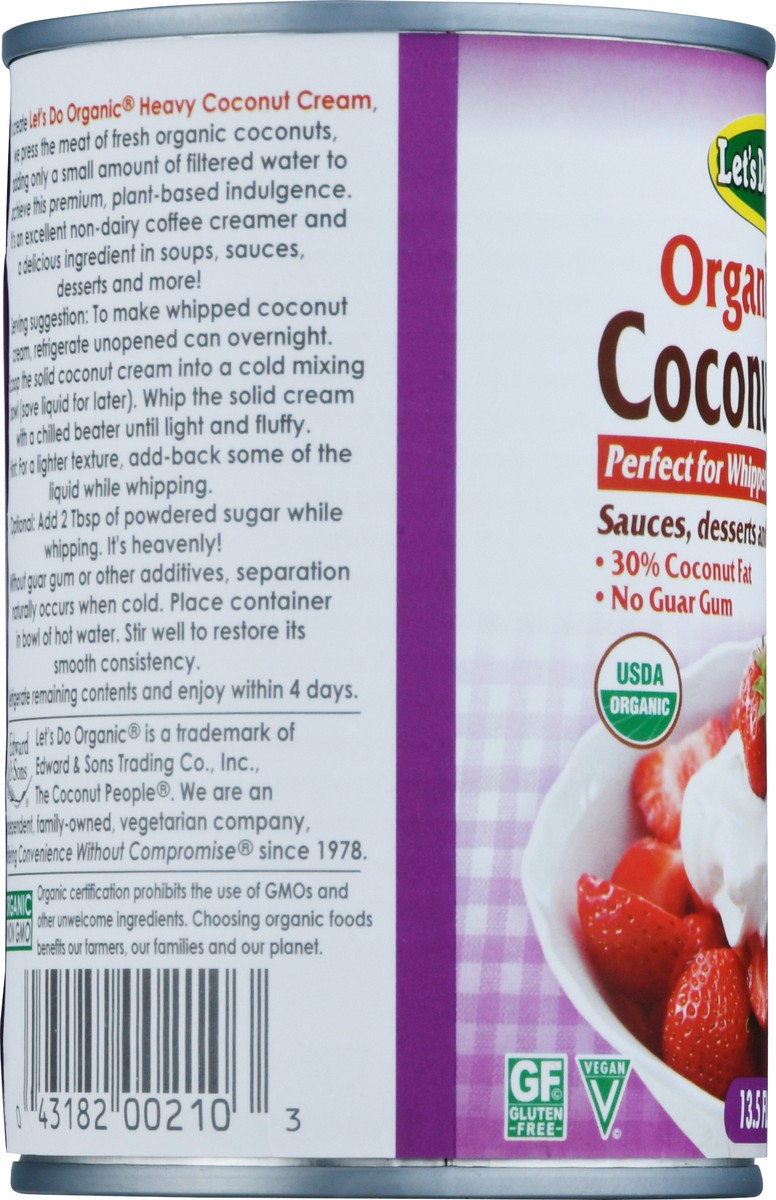 slide 2 of 9, Let's Do Organic Heavy Coconut Cream 13.5 fl oz, 13.5 fl oz