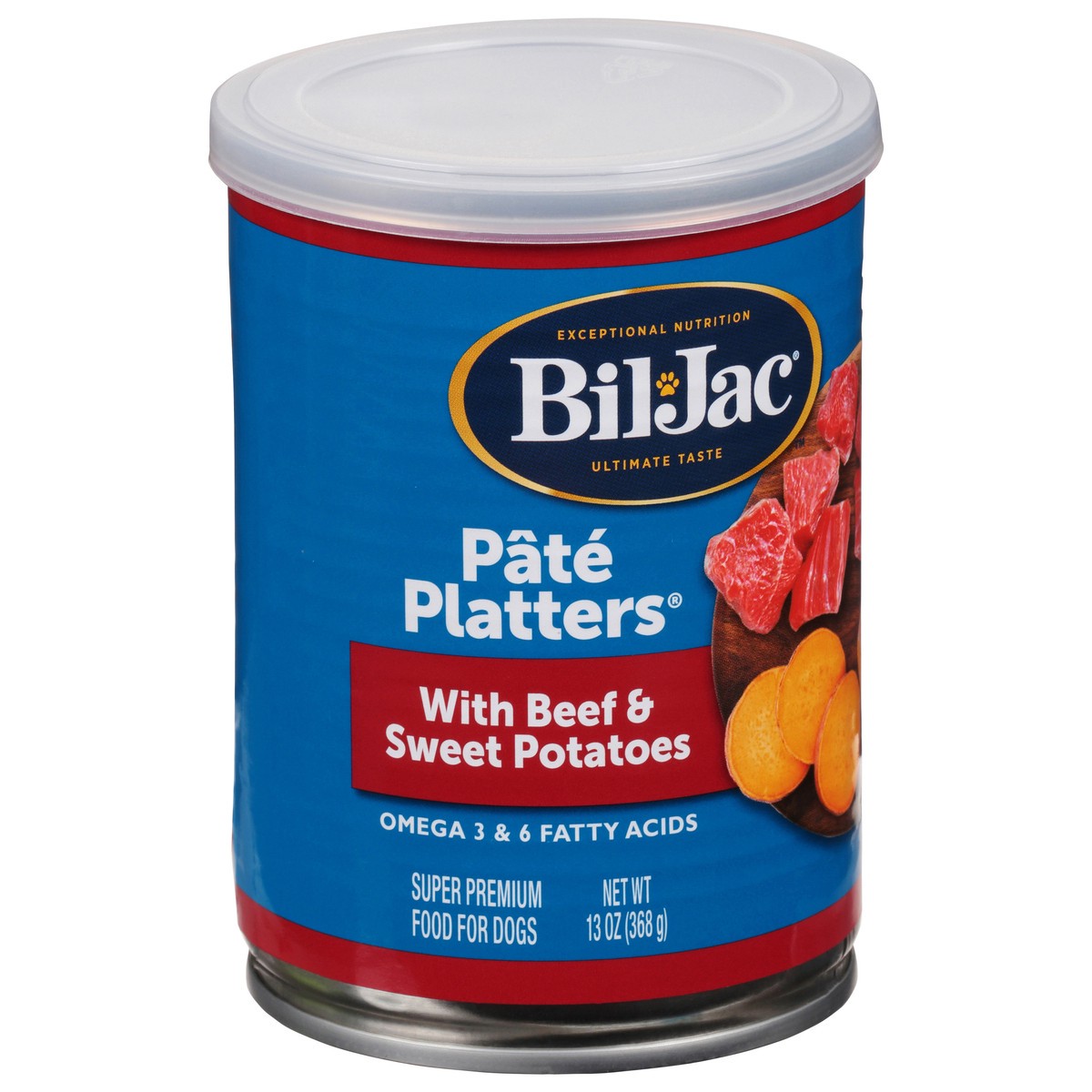 slide 9 of 9, Bil-Jac Pate Platters Super Premium Food for Dogs with Beef & Sweet Potatoes 13 oz, 13 oz