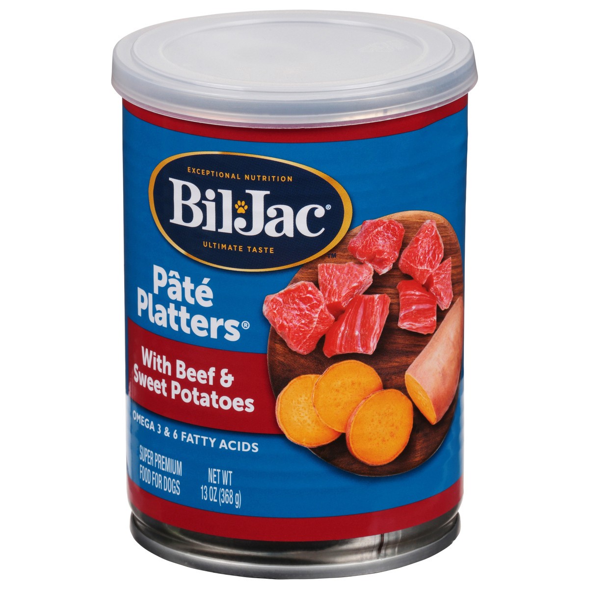 slide 4 of 9, Bil-Jac Pate Platters Super Premium Food for Dogs with Beef & Sweet Potatoes 13 oz, 13 oz