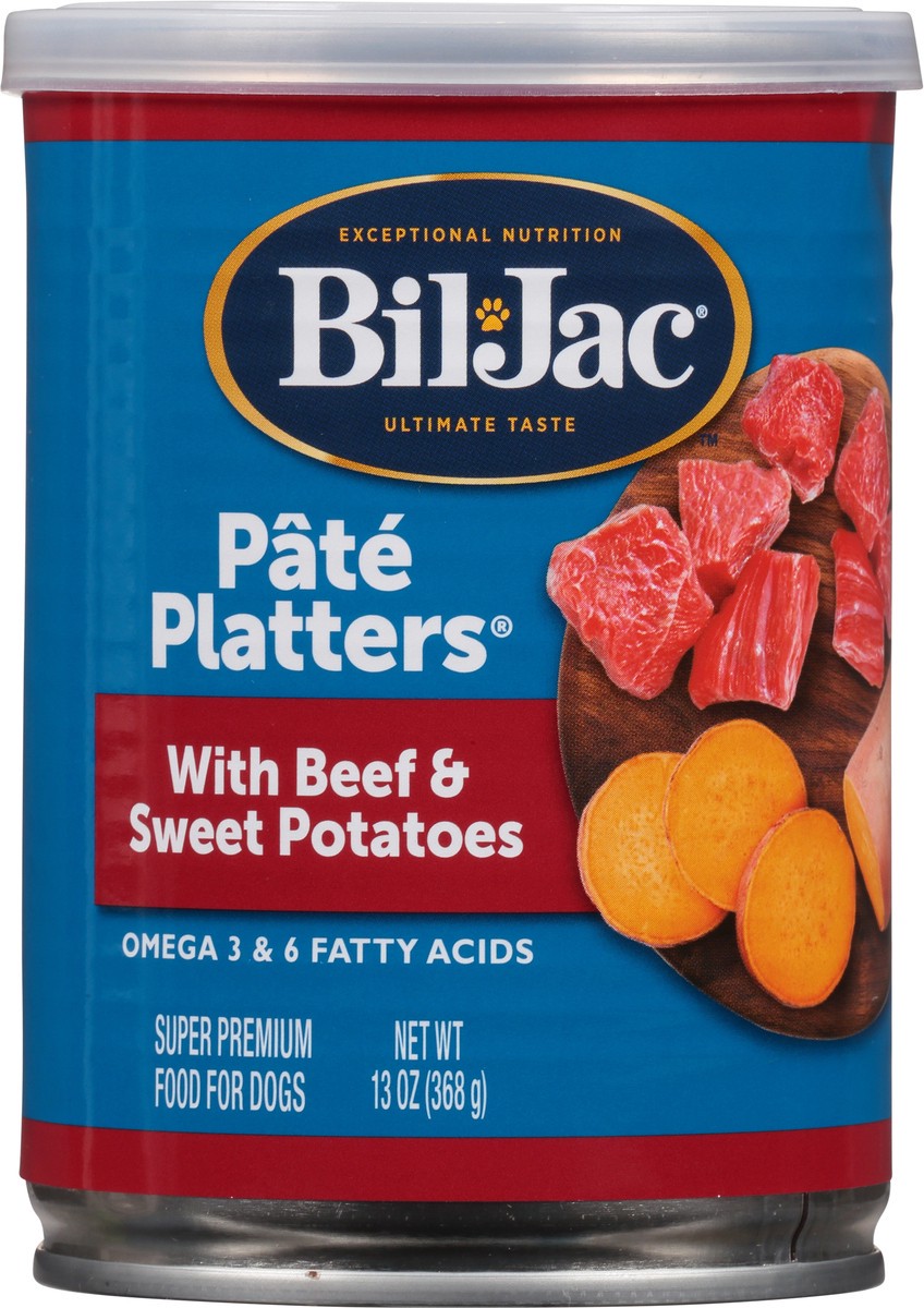 slide 5 of 9, Bil-Jac Pate Platters Super Premium Food for Dogs with Beef & Sweet Potatoes 13 oz, 13 oz