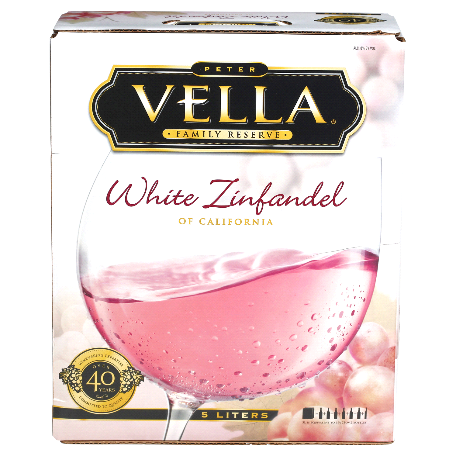 slide 1 of 5, Peter Vella White Zinfandel Wine, 5 liter
