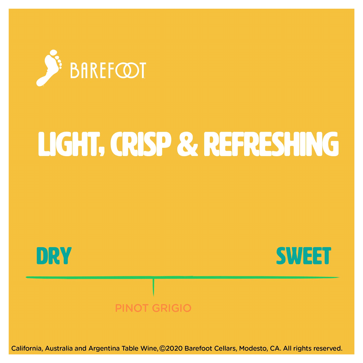 slide 2 of 5, Barefoot Cellars Pinot Grigio White Wine 750ml, 750 ml