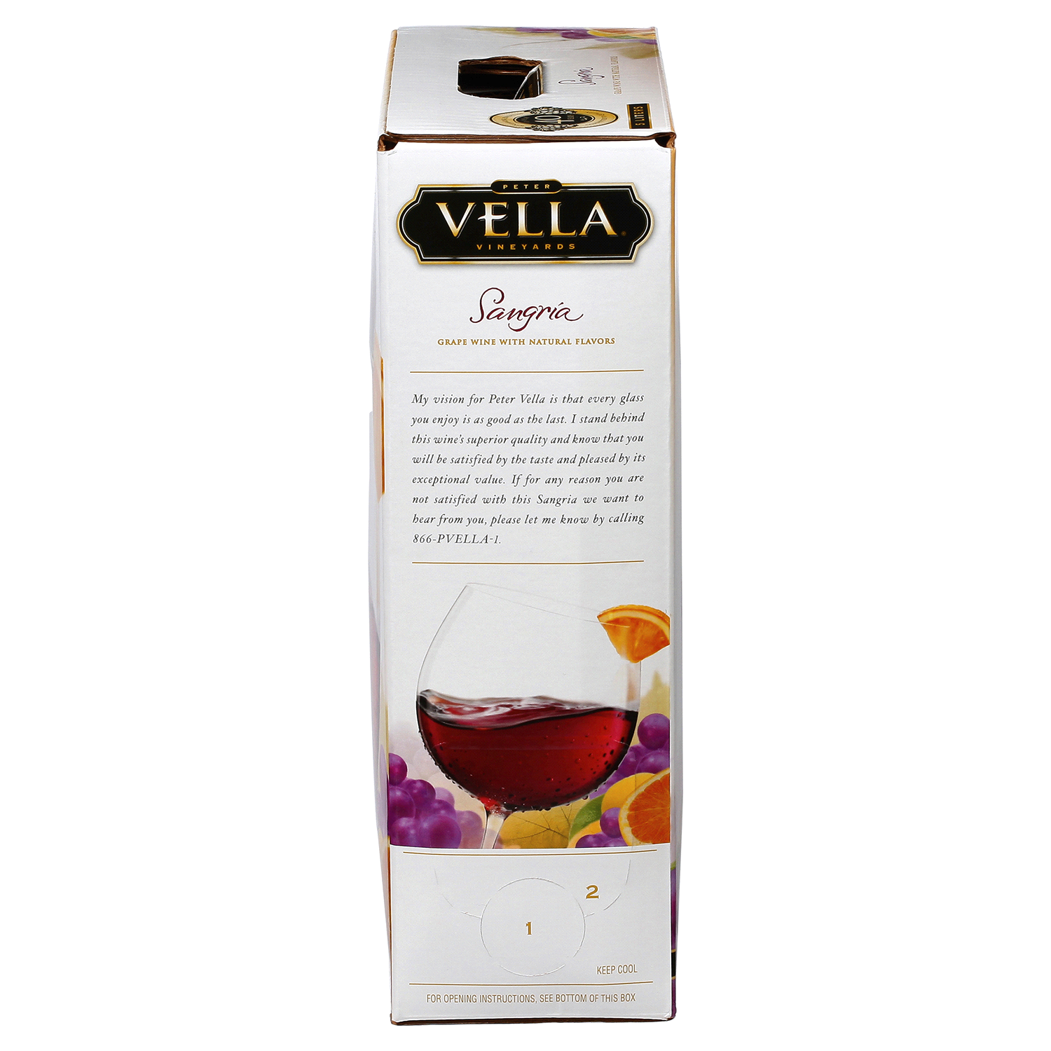 slide 2 of 5, Peter Vella Vineyards Sangria Red Box Wine, 5 liter