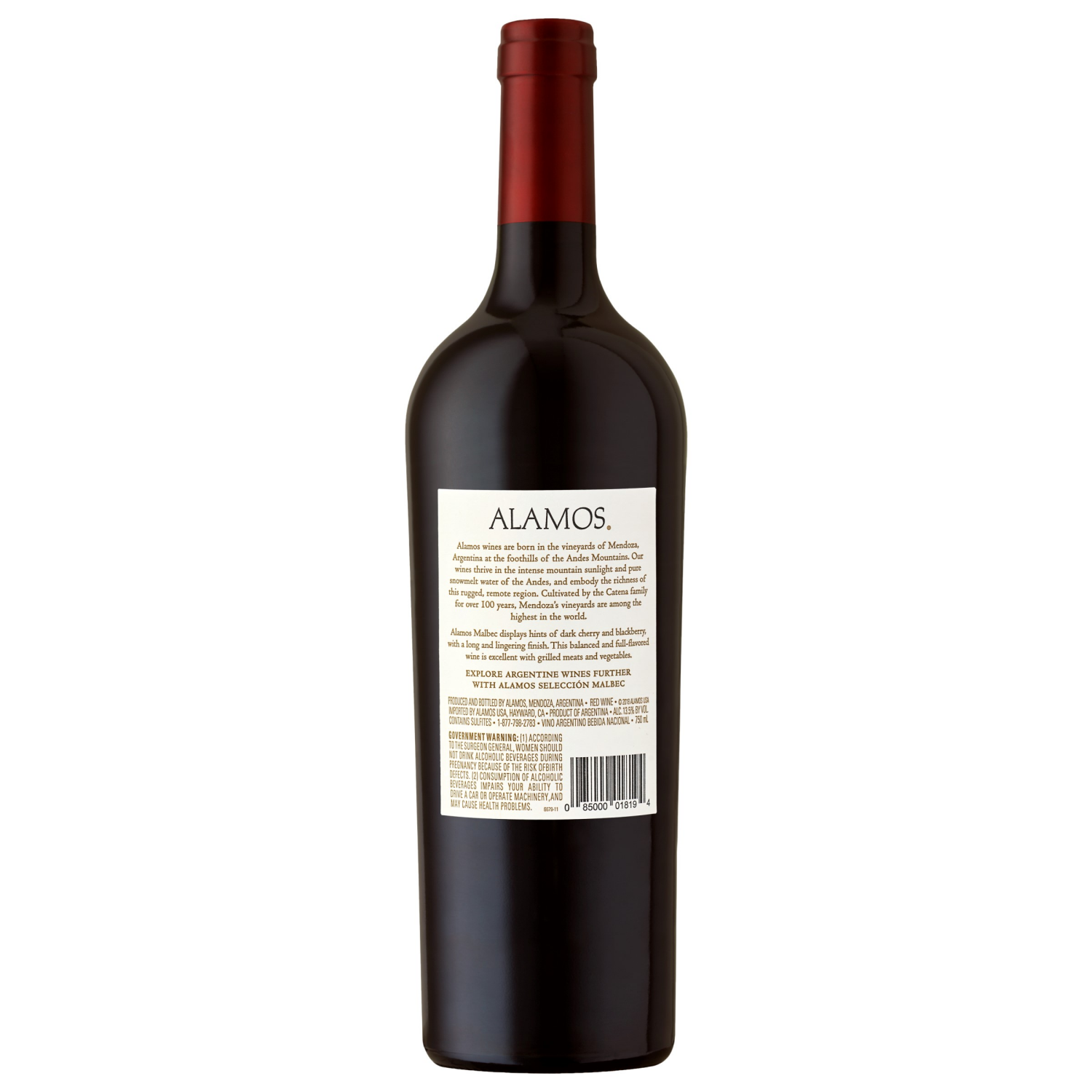 slide 2 of 2, Alamos Malbec Argentina Red Wine 750ml, 750 ml