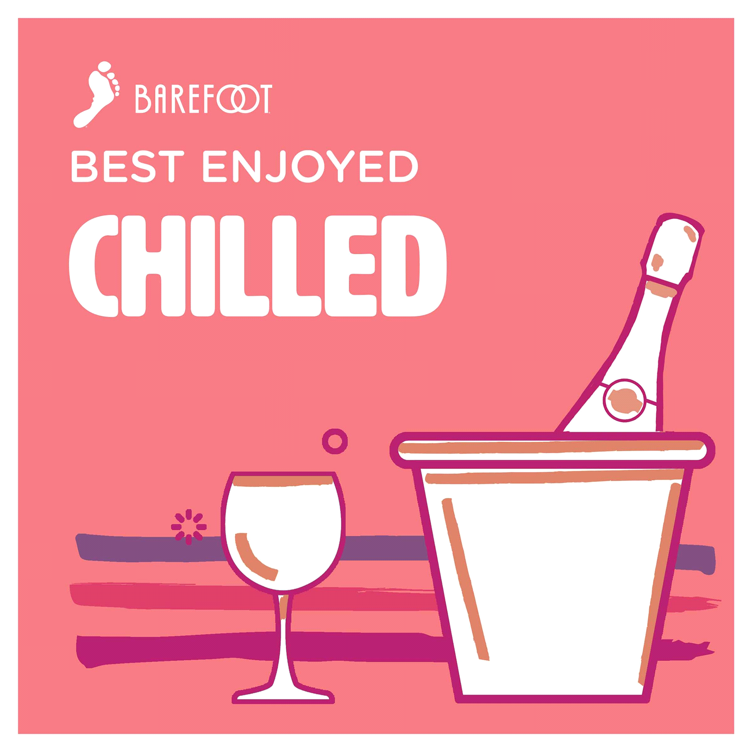 slide 2 of 3, Barefoot Bubbly Pink Moscato Champagne Sparkling Wine 750ml, 750 ml