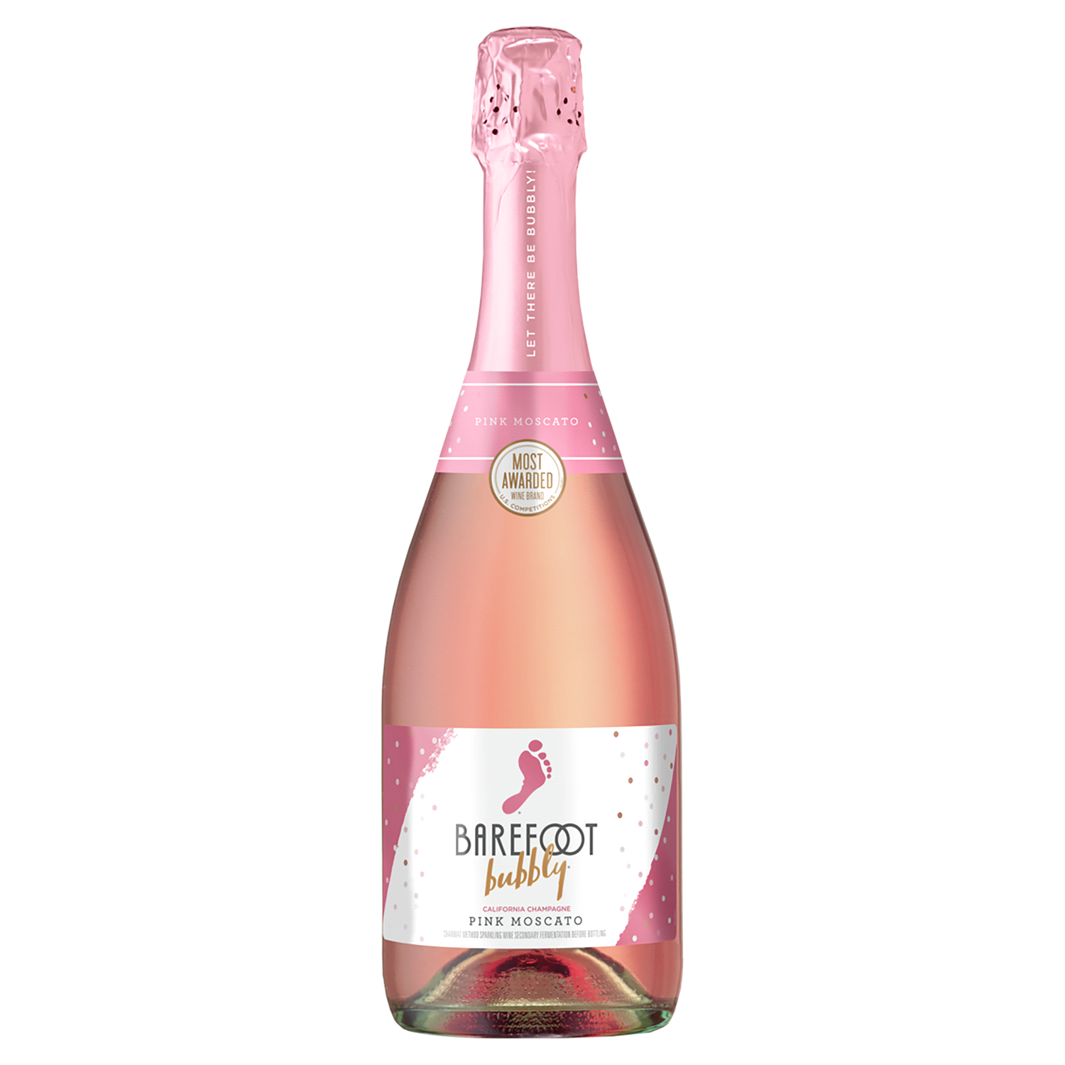 slide 1 of 3, Barefoot Bubbly Pink Moscato Champagne Sparkling Wine 750ml, 750 ml
