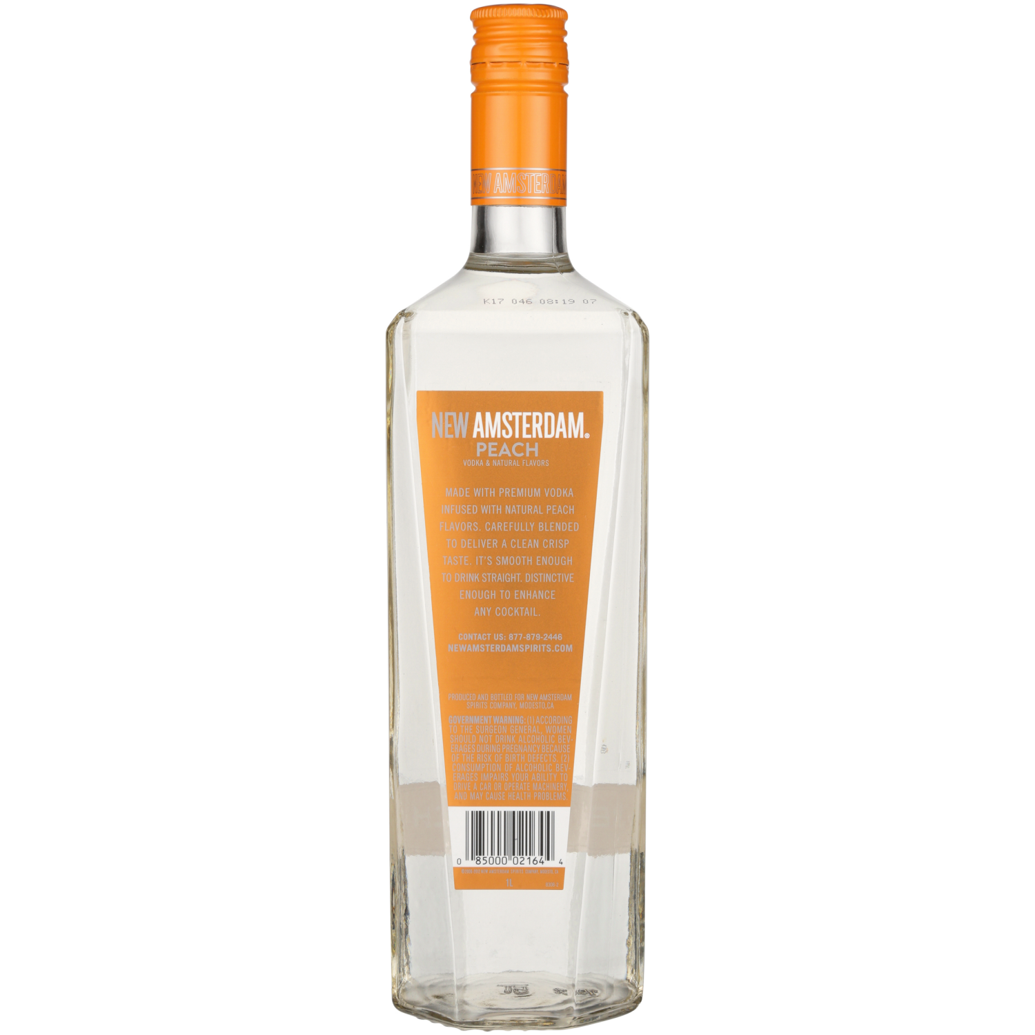slide 2 of 3, New Amsterdam Peach Flavored Vodka 1L, 1 liter