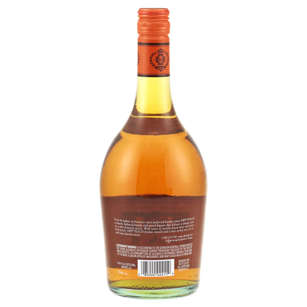 slide 2 of 2, E&J E & J Peach Flavored Brandy 750ml, 750 ml