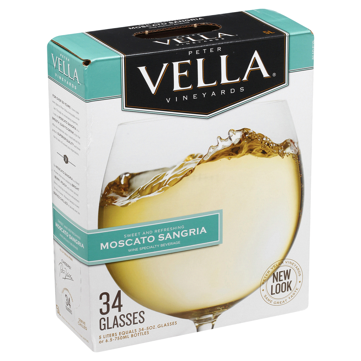 slide 2 of 6, Peter Vella Vineyards Moscato Sangria White Wine, 5 liter