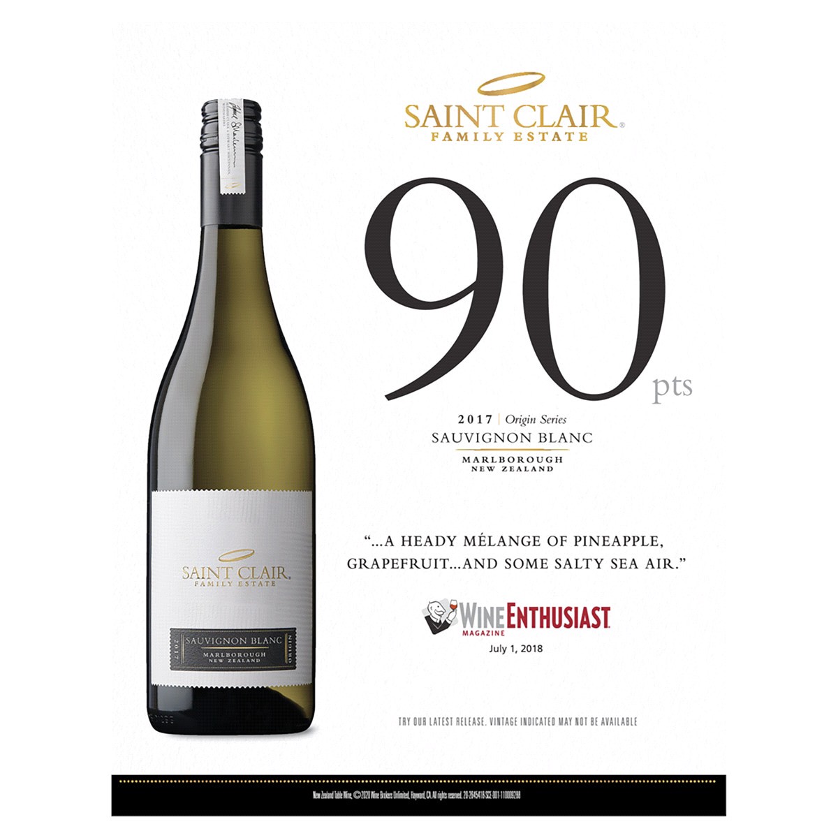 slide 2 of 2, Saint Clair New Zealand Marlborough Dillons Point Sauvignon Blanc 750 ml, 750 ml