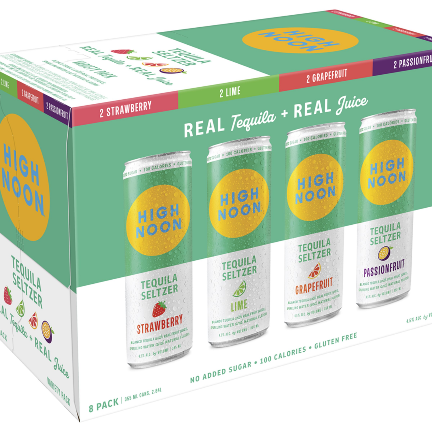 slide 1 of 1, High Noon Tequila Hard Seltzer Variety Pack 8, 8 ct; 12 oz