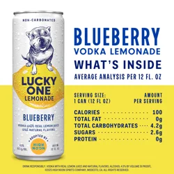 Lucky One Lemonade Blueberry 4Pk Can 355