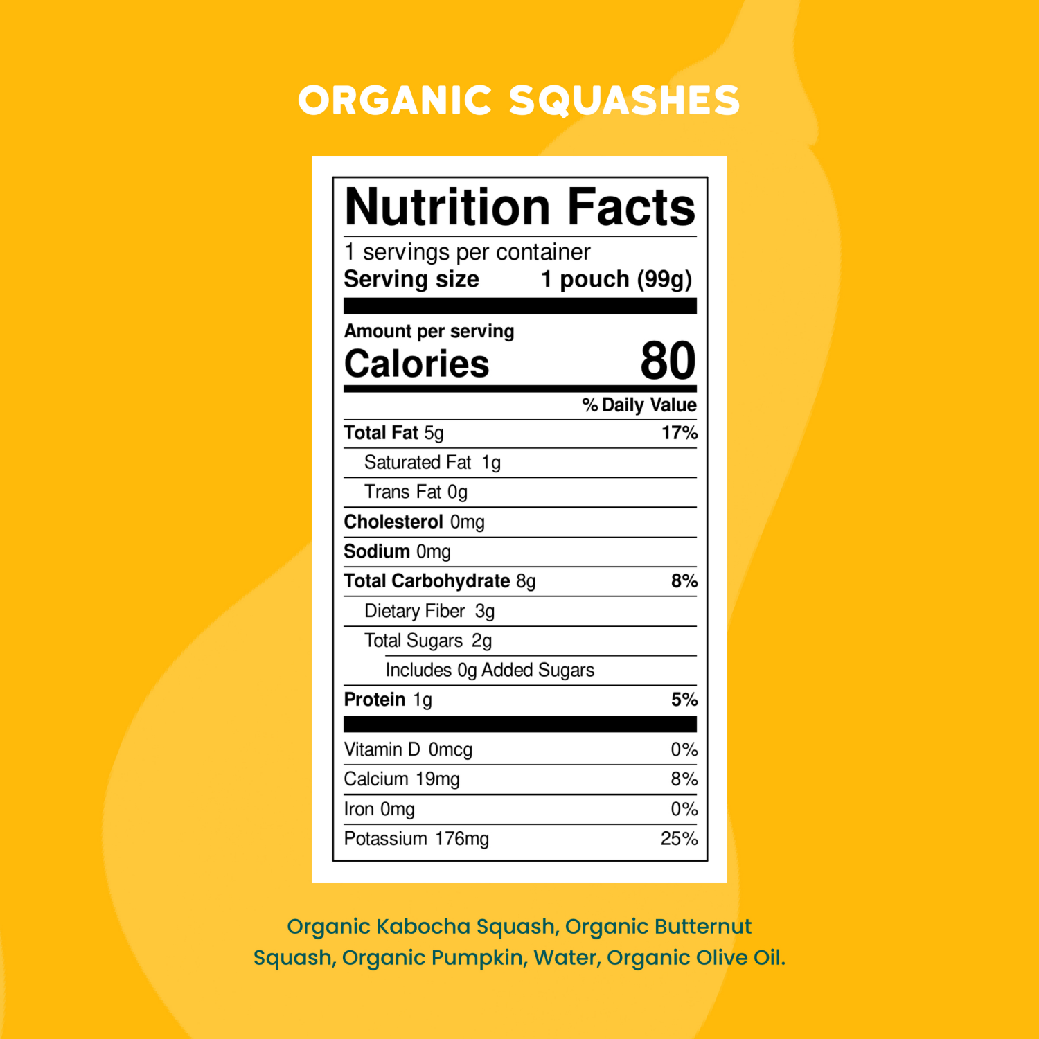 slide 3 of 8, Serenity Kids Organic Squashes with Organic Olive Oil Baby Food Pouch - 3.5oz, 3.5 oz