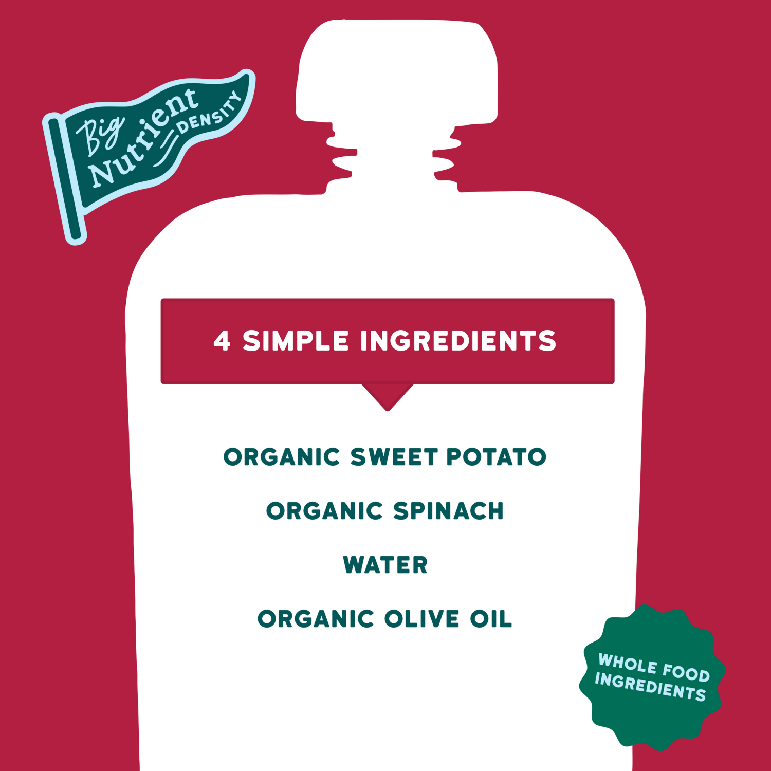 slide 8 of 8, Serenity Kids Organic Sweet Potato & Spinach with Organic Olive Oil Pouch, 3.5oz, 3.5 oz