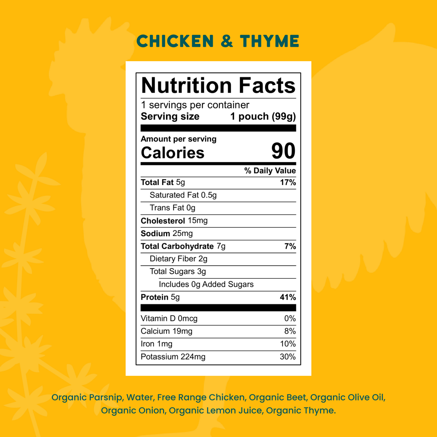 slide 7 of 8, Serenity Kids Free Range Chicken & Thyme with Organic Parsnip & Beet Pouch, 3.5oz, 3.5 oz