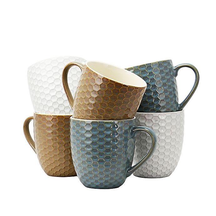 slide 3 of 7, Elama Drips Bee Coffee Mugs, 6 ct