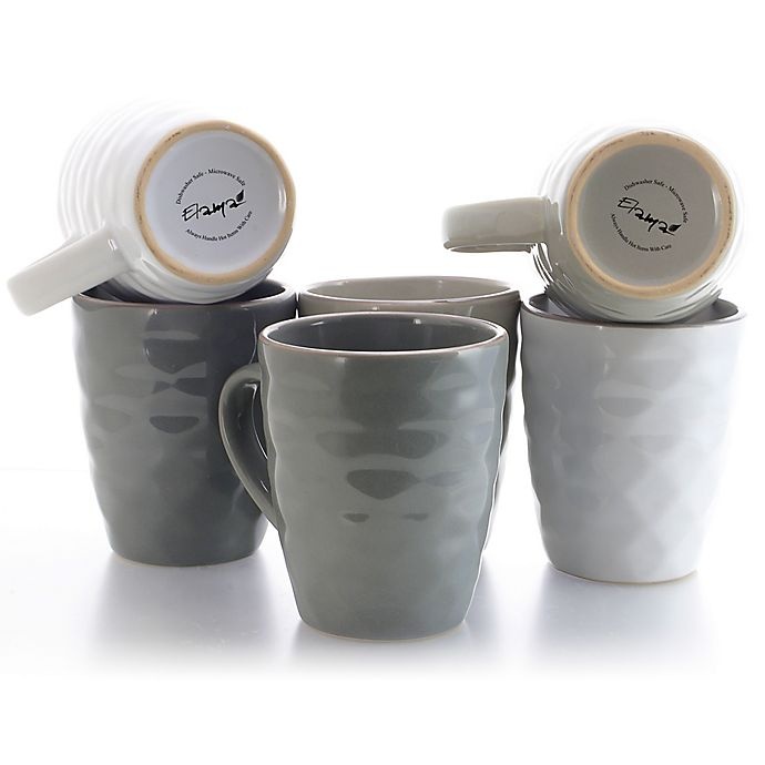 slide 3 of 9, Elama Midnight Glow Mug Set with Rack, 7 ct