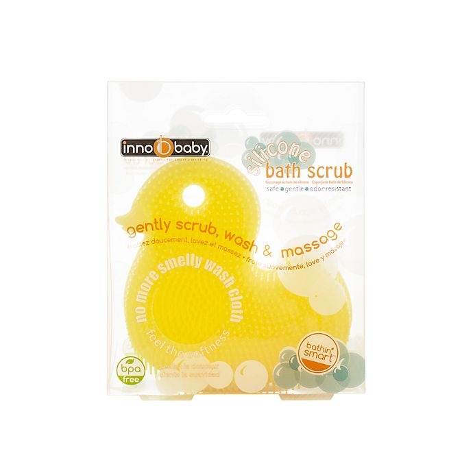 slide 8 of 8, Innobaby Duck Bath Scrub - Yellow, 1 ct