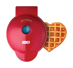 Dash Heart Mini Waffle Maker Red