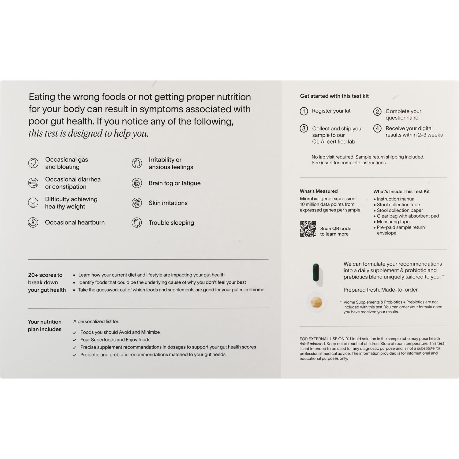 slide 3 of 4, Viome Gut Intelligence Gut Health Insights + Personalized Nutrition Plan, 1 ct