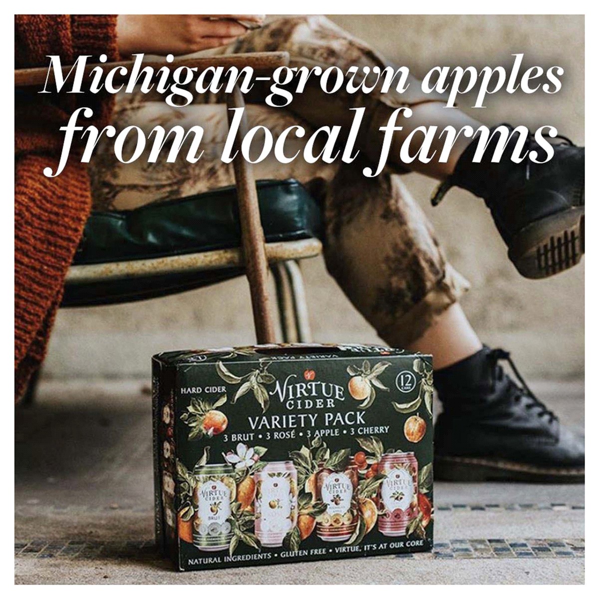 slide 4 of 4, Virtue Cider Hard Cider 12 ea, 12 ct