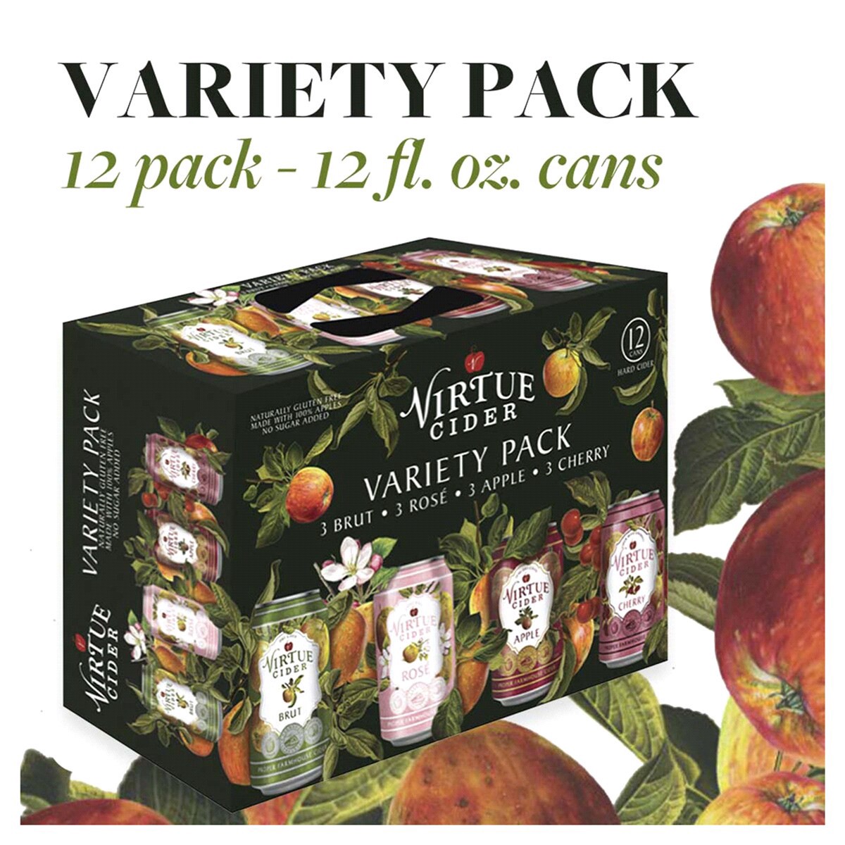 slide 1 of 4, Virtue Cider Hard Cider 12 ea, 12 ct