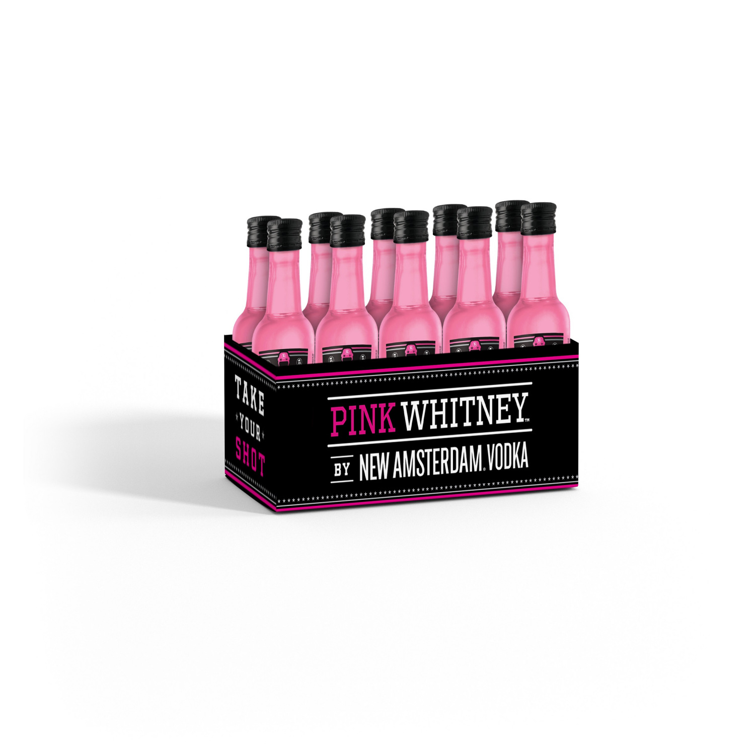slide 1 of 1, New Amsterdam Pink Whitney Vodka, 10 ct; 50 ml