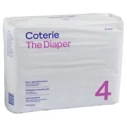 Coterie Ultra Soft Diapers - Size 4 (20-32 lbs)