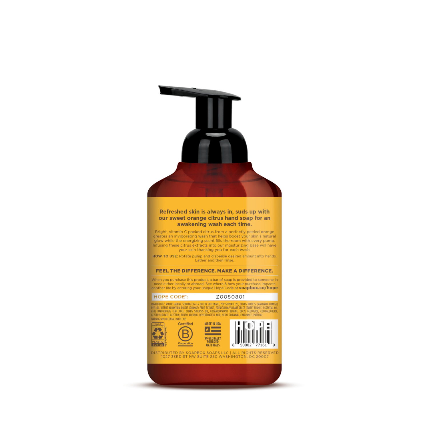slide 2 of 2, Soapbox Foaming Orange Zest & Fennel Hand Soap 11 fl oz, 11 fl oz