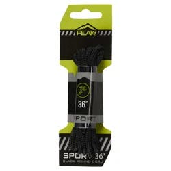 Peak Round Cord Lace, Black, 36"