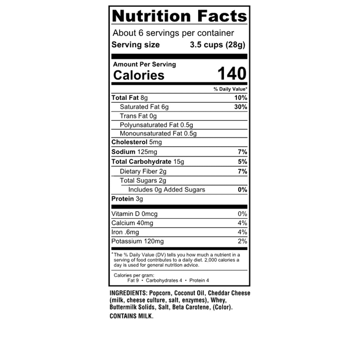 slide 2 of 2, Valley Pop Cheesy Infusions Cheddar Cheese Popcorn 6.5 oz, 6.5 oz