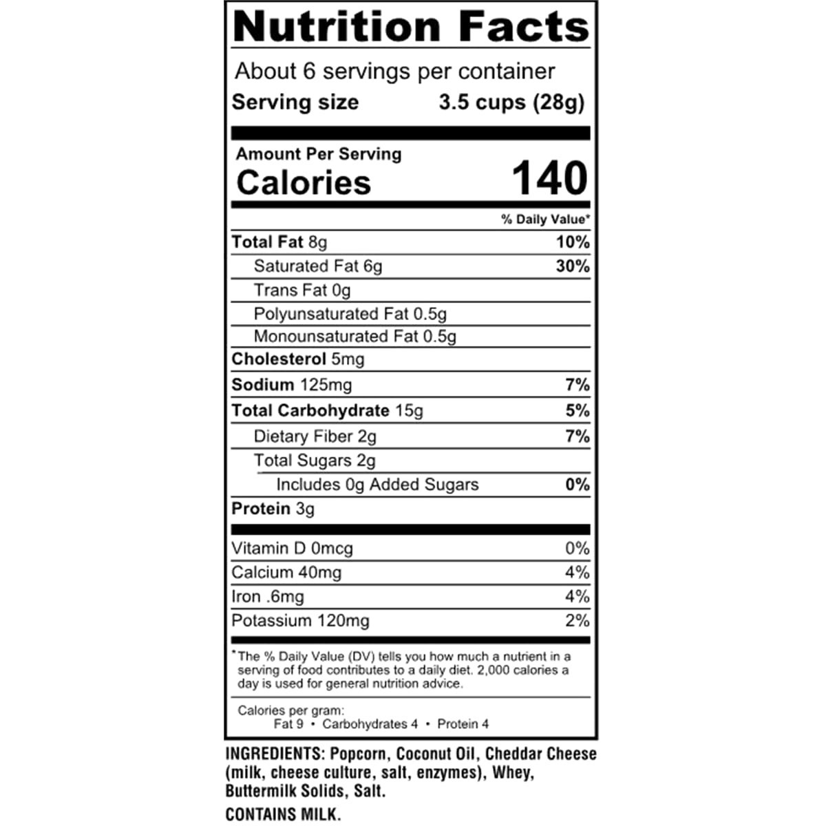 slide 2 of 2, Valley Pop Cheesy Infusions White Cheddar Cheese Popcorn 6.5 oz, 6.5 oz