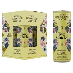 Two Chicks cocktails Sparkling Citrus Margarita Cocktail - 4pk/355ml Cans